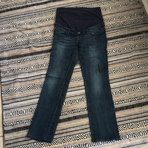 H&M &Denim Mama Straight High Rib Maternity Jeans